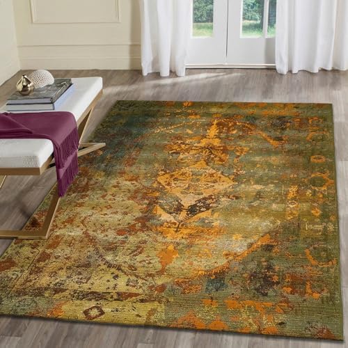 Liora Manne Marina Low Profile Durable Indoor/Outdoor Woven Rug- Kermin Green 7'10" x 9'10"