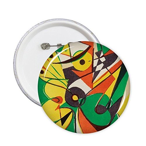 Badge rond vert et jaune pour personnaliser votre veste lors des festivals