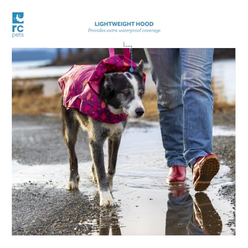 Poncho de pluie pour chien pliable imperméable pourpre taille L