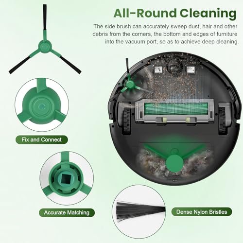 Image of 13 Pcs Replacement Parts Compatible with iRobot Roomba 205 DustCompactor Vac Robot Vacuum, Accessories Kit include 2 Main Brushes, 4 Filters, 6 Side Brushes, 1 Cleaning Tool