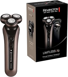 Remington X9 Limitless Afeitadora Rotativa, Máquina de Afeitar Inalámbrica, Cabezal Pivotante PivotBall 360°, Tecnología PowerSense, Cuchillas Flexibles, 60 min Autonomía, Resistente al Agua