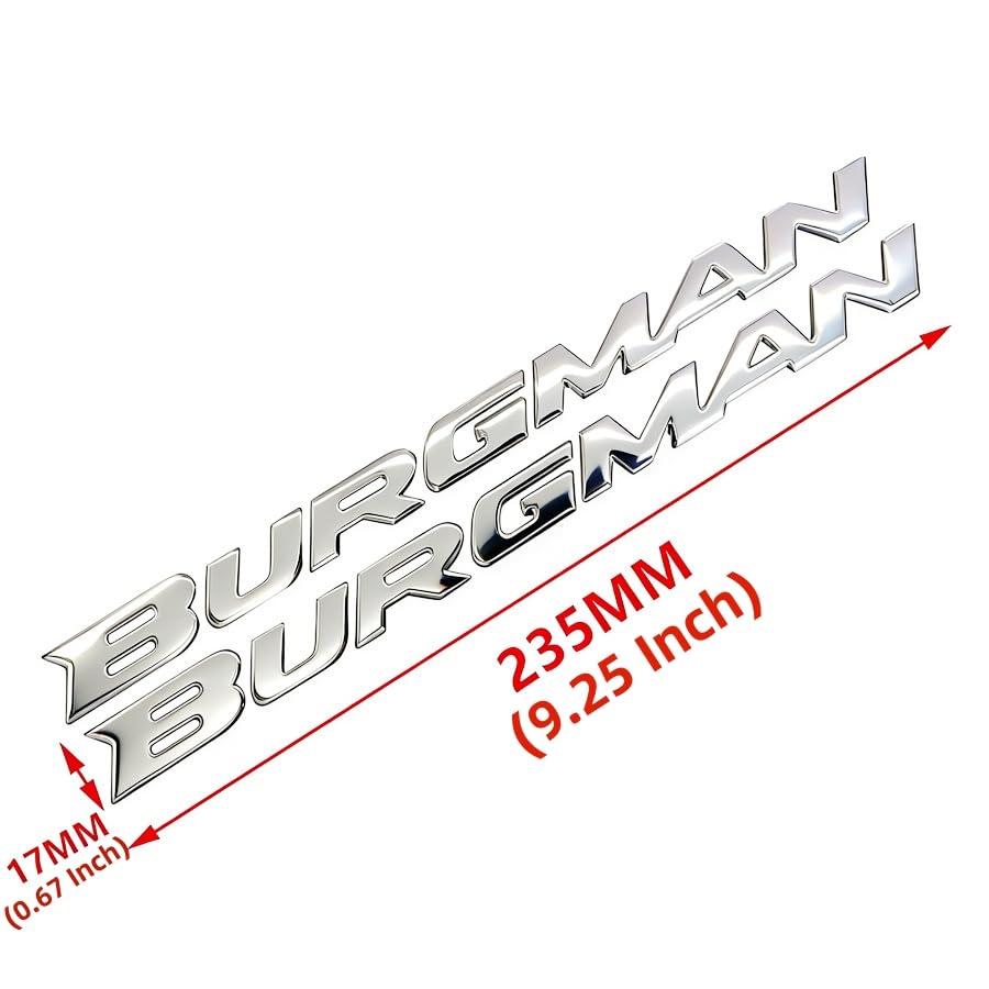 Adesivi Emblema 3D Moto Neri Per Suzuki Burgman AN125 AN200 AN400 &ndash; Decal Glossy HONNOH