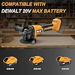 Cordless Angle Grinder Compatible with DEWALT 20V MAX Battery, 4-1/2 Inch Power Grinder Tool, 9500RPM Electric Angle Grinder with Handle, TOOL ONLY - Image 4