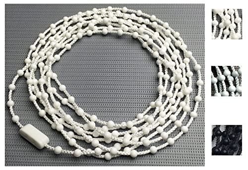 EFIXS Rollokette aus PVC (Bedienkette) - Länge: 120 cm bis 50 m - Hier: 240 cm Bedienlänge (480 cm Umlauf) - 4,5 x 12 mm - für Rollos, Jalousien, Lamellenvorhänge, Farbe: Weiss Cover