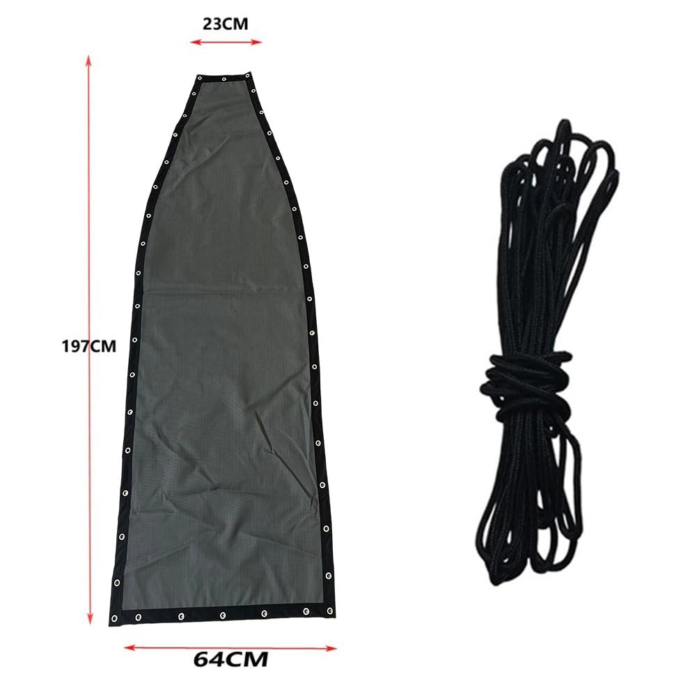 Tissu de rechange en textilène pour balancelle suspendue, 64 x 197 x 23 cm, meuble de terrasse d'extérieur en tissu avec corde, pièce de rechange facile à installer pour porche de jardin