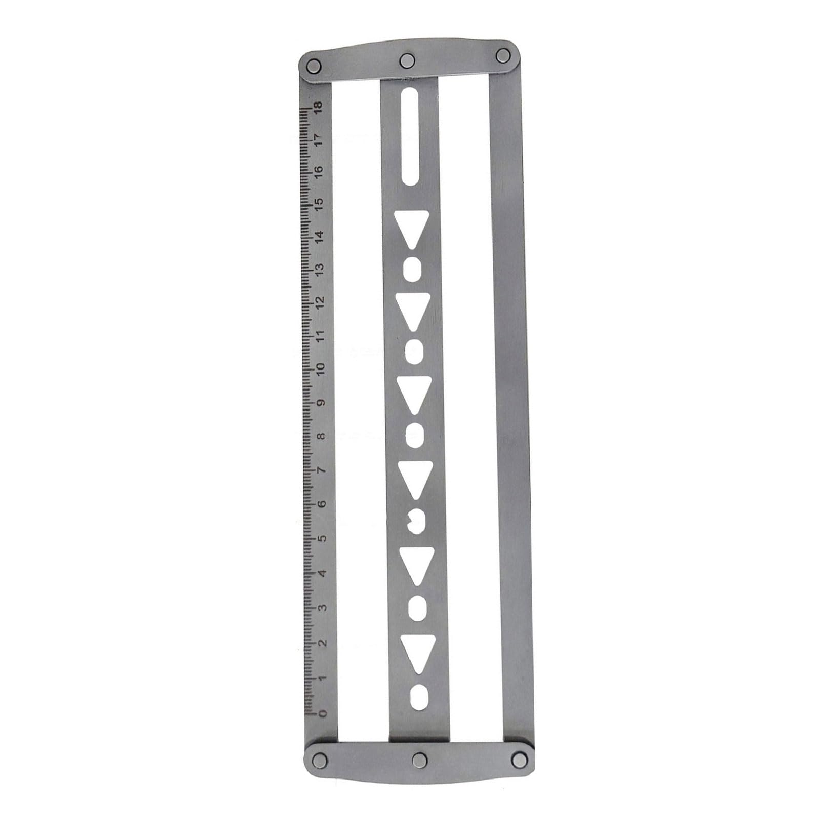 COOLHOOD Stainless Steel Belt Punching Template with Alignment Guide and Scale Marking for Leather Belts Watch Strap Crafting Stainless Steel Belt Hole Punching Guide