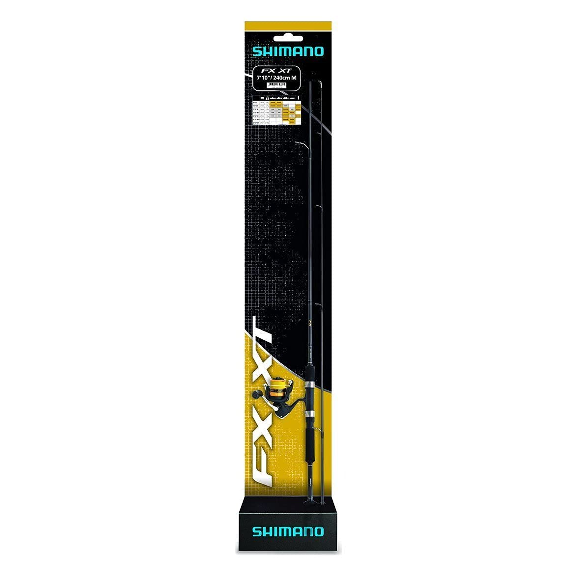 Set SHIMANO FX XT Spinning 180L + FX 1000 – Canna Da 180 Cm E Mulinello Con Monofilo 0,235 Mm, Potenza 3-14 G, Design Elegante