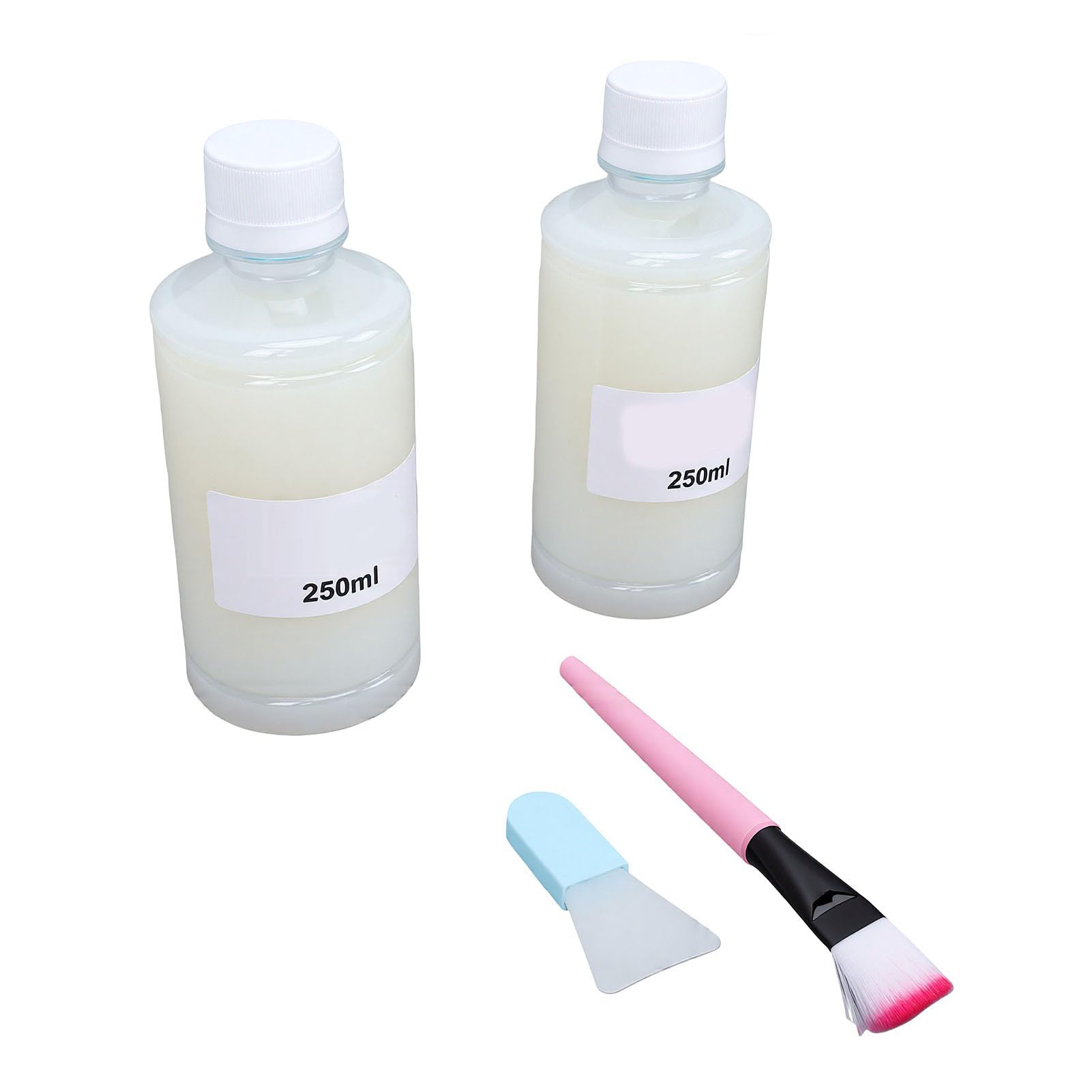 Werniks Glinkowy Schnący na Powietrzu, 250 Ml X 2, Wodoodporny o | Przezroczyste Wykończenie, Bariera Chroniąca Przed Zarysowaniami, Materia Organiczna, Gipsowe Rękodzieło Drewniane, Glazura