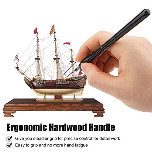 Bosobo Miniature Paint Brushes Detail Set, 6 Pcs Fine Tipped Small Artist Paintbrushes For Acrylic Oil Watercolor Painting, Rock, Micro Model, Nail Art, Craft & Paint By Number, Travel Case Included #TOP3