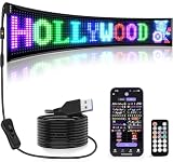 Rayhome Large Programmable LED Sign, 37''x8'' Flexible Indoor LED Store Sign with Remote, Scrolling Bluetooth APP Control Custom Text Pattern Animation digital Display for Store School Hotel