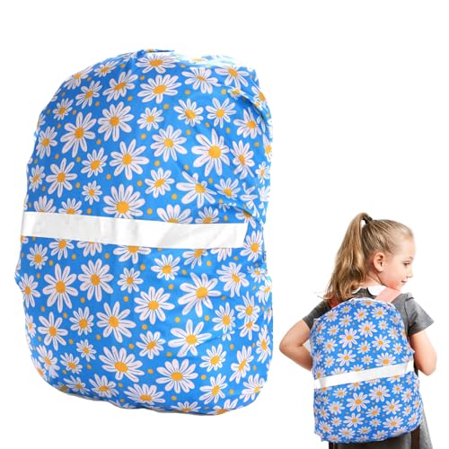 Copri Zaino per Pioggia Scuola, coprizaino Impermeabile Scuola Coprizaino Impermeabile Reflective Copri Borsa della Scuola Copertura della Pioggia per i Ragazzi Ragazze Outdoor (Blu)