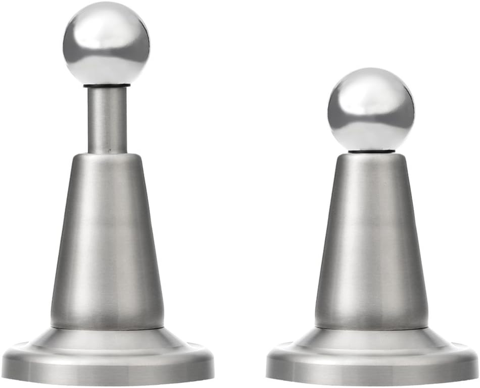 DS-002 Stainless Steel Soft-Catch Magnetic Door Stop in Brushed Satin Nickel, Wall Mount (BSN 4 Pack)