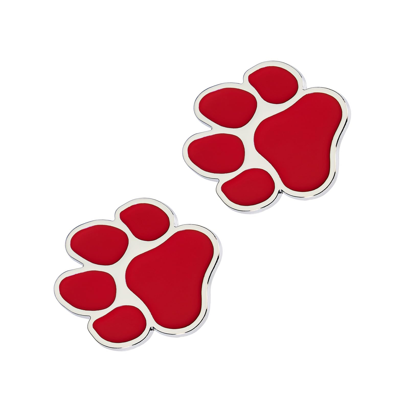 1 Pair 3D Animal Paw Print Car Sticker in Zinc Alloy for Vehicle Exterior Strong Design for Car and Motorcycle Enthusiasts Permanent Decoration for SUV