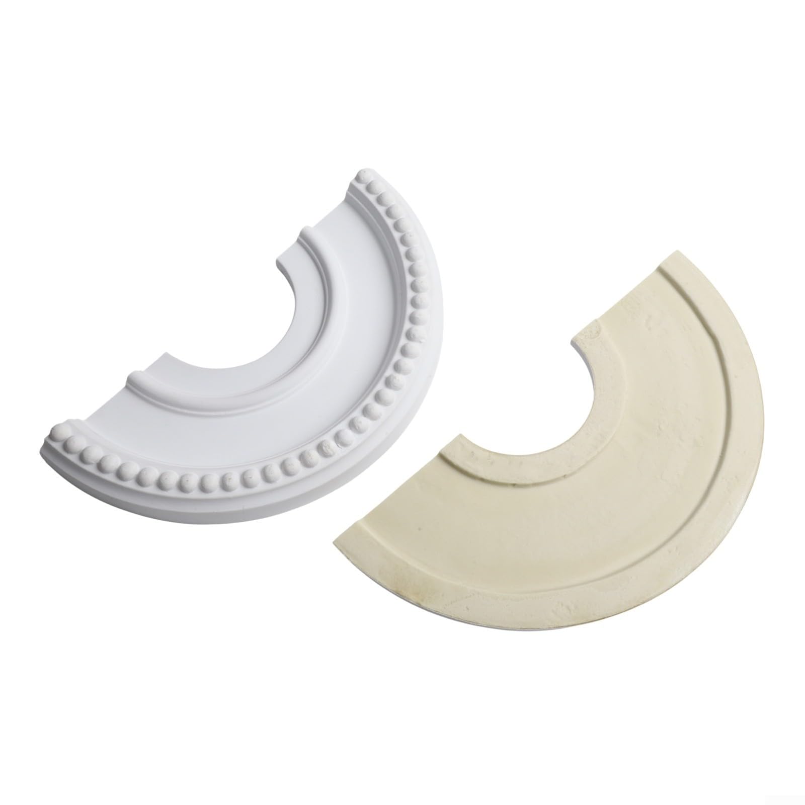 Medallón de techo dividido redondo blanco de 315 mm, placa decorativa de poliuretano para lámparas y ventiladores de techo, fácil de instalar, sin taladrar, oculta las imperfecciones del techo
