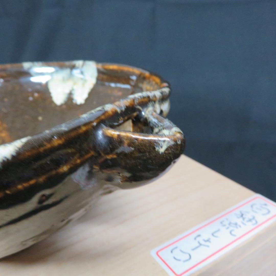 片口 白釉 流し掛釉 木箱 江戸 大片口 酒器 銘なし 片口