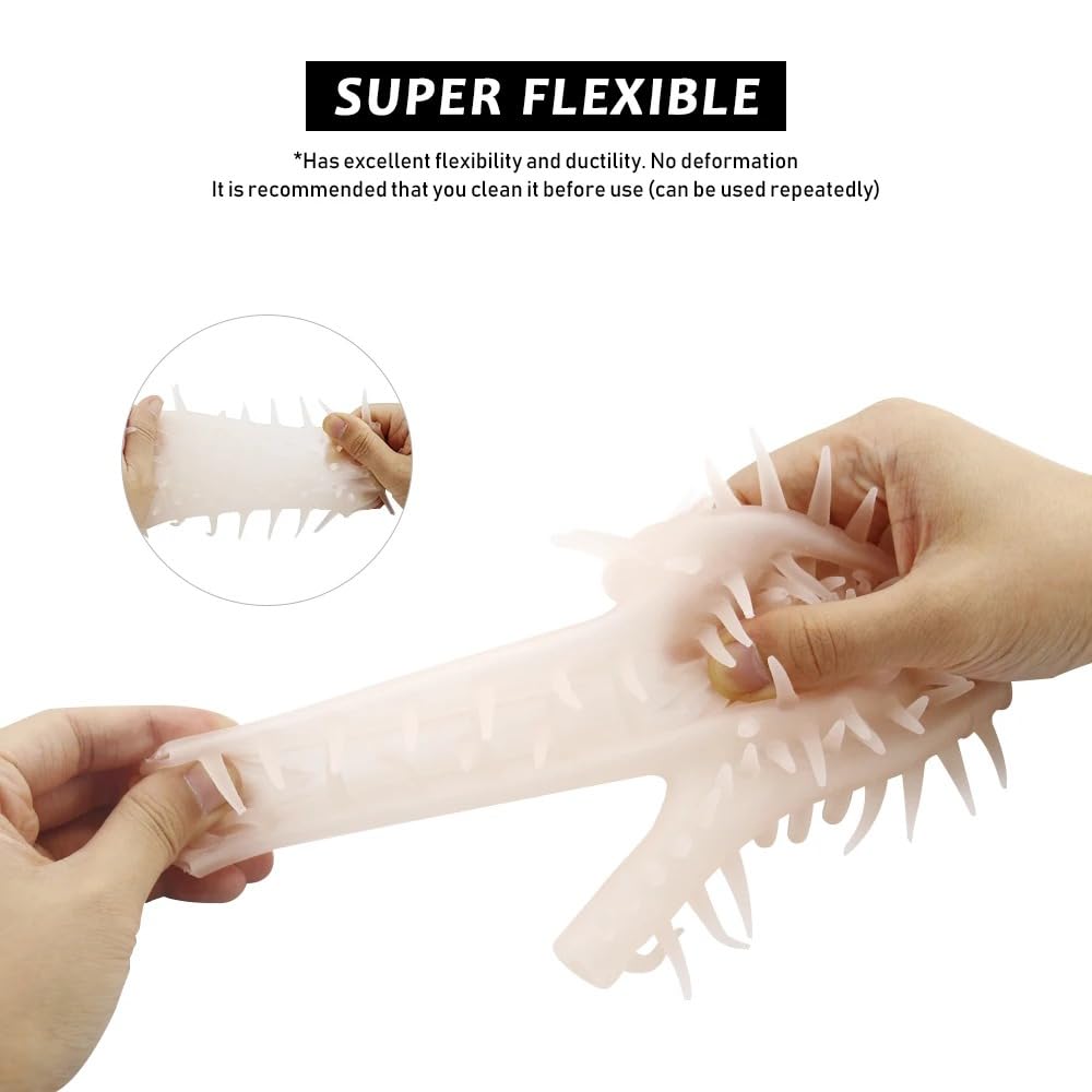 Bianco Erotico Finger Vibratore Spike Guanti Clitoride Massaggio Giocattoli Sesso per Coppie Maschio Masturbazione Finger