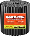 LAVEVE Corrugated Metal Garden Edging - Sturdy Border Perfect for DIY Flower Beds and Landscaping Borders (Black, 4 Inch x 10FT)