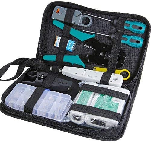 ANTAPRCIS Pro 12/1 Network Repair Kits Professional Network Tools Kits Computer Maintenacnce Lan Cable Tester Computer Mobile Device Repair Kits