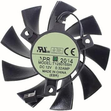 T128015SH 75mm Graphics Card Cooling Fan Replacement for EVGA GTX 650 GTX 650 Ti Quiet Cooler Fan