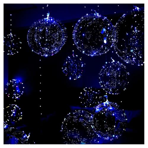 18 Packs Light Up Led Balloons, Cell Battery included 3 Modes Flashing,18 Pcs String Lights and 18 Pcs Clear Balloon, Perfect for Birthday Wedding Decorations (4 Colors)