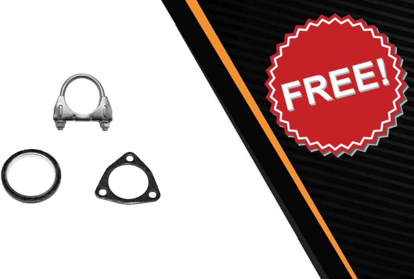 Northeastern Exhaust | Stainless Steel Exhaust Resonator Pipe Compatible for 1994-1997 Honda Accord 2.2L | Free Gaskets and Clamp Included | Automotive Replacement Part