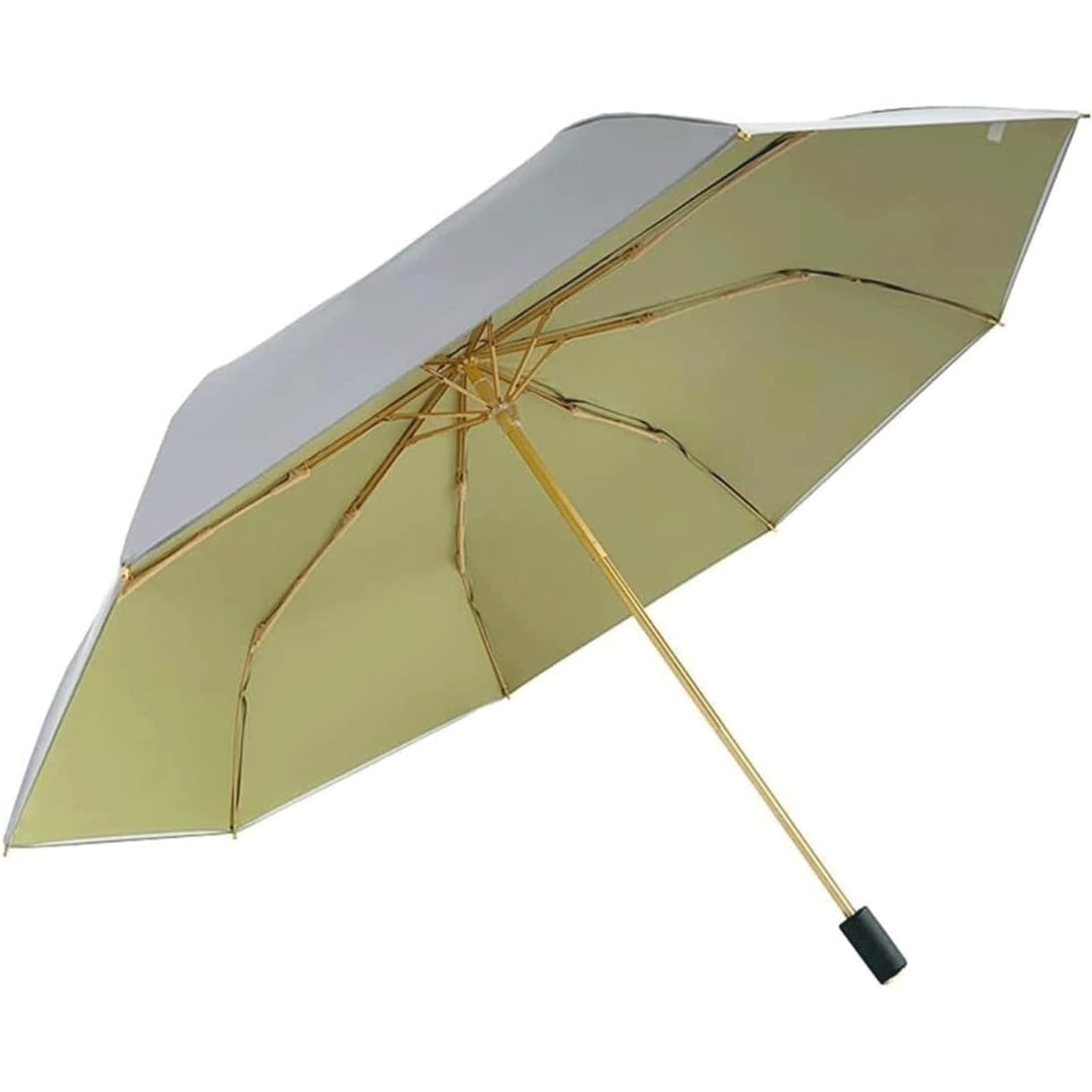 Paraguas compacto de viaje UPF 50+ para lluvia y sol, paraguas pequeño a prueba de viento con protección UV, paraguas plegable de tela de doble capa