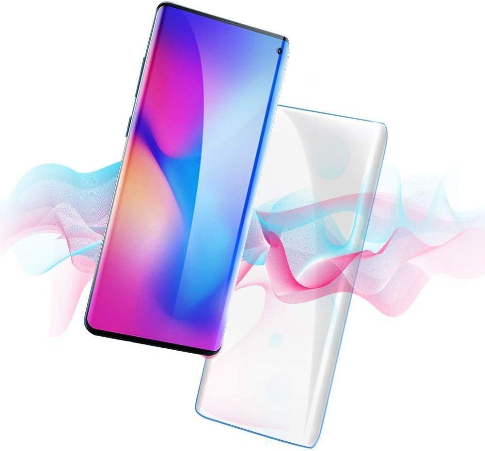 Galaxy S 10+ Plus Back Glass Cover Replacement Housing Door (Waterproof) with Camera Lens and Frame +Tape Parts for Samsung Galaxy S10 Plus S10+ SM-G975U/W/F/DS + Tools (Prism Blue).