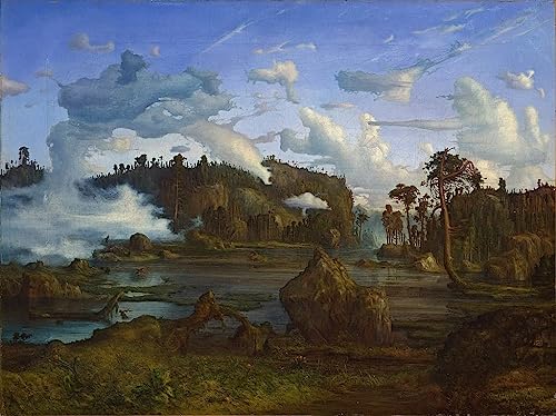 Lienzo decorativo premium El Tarn de Lars Hertervig, pintura artística para pared de 60x90cm