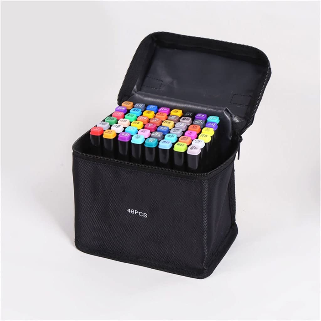 BATLAM 96-teiliges Malset, Zeichen- und Künstlerbedarf-Set – Buntstifte-Set – Skizzieren, Graphitstifte mit tragbarem Etui (Svart 48color)