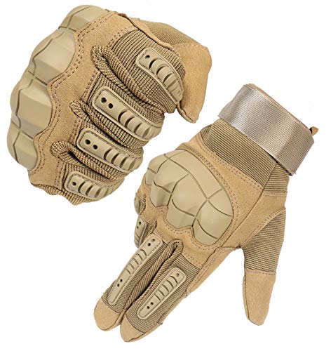 HIKEMAN Full Finger Touch Screen Tactical Military Gloves Hard Knuckle Gloves for Hunting