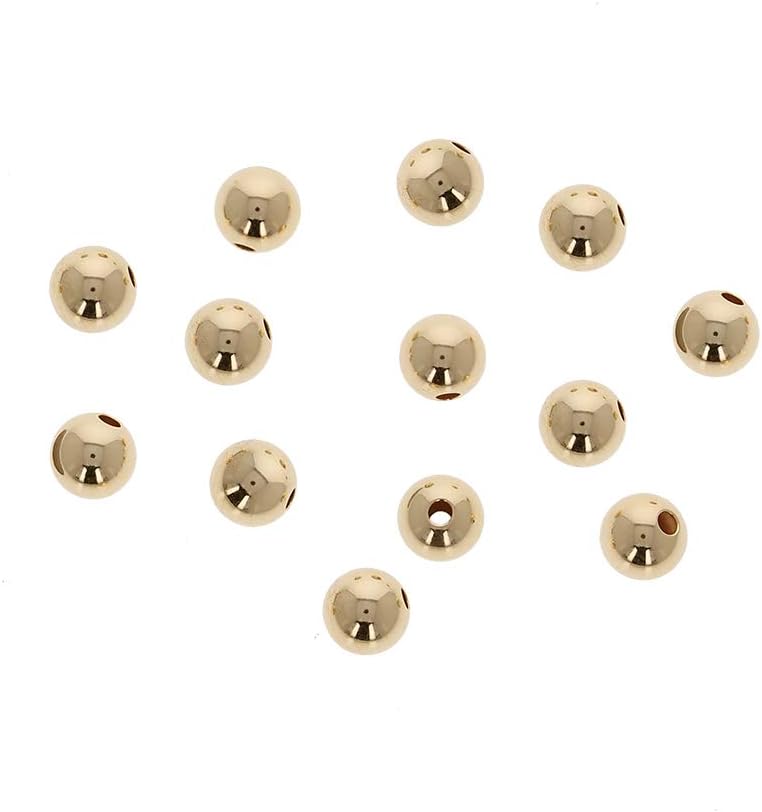 6mm Gold Filled Round Beads, 25 PCS, Seamless Gold Beads