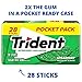 Trident Spearmint Sugar Free Gum, 12 Pocket Packs of 28 Pieces (336 Pieces Total)