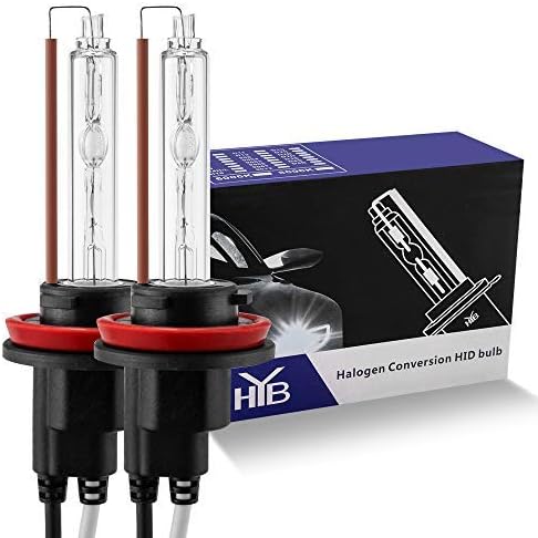 HYB H11 6000K HID Blub Xenon Headlight Replacement Bulbs H8 H9 (Pack of 2)