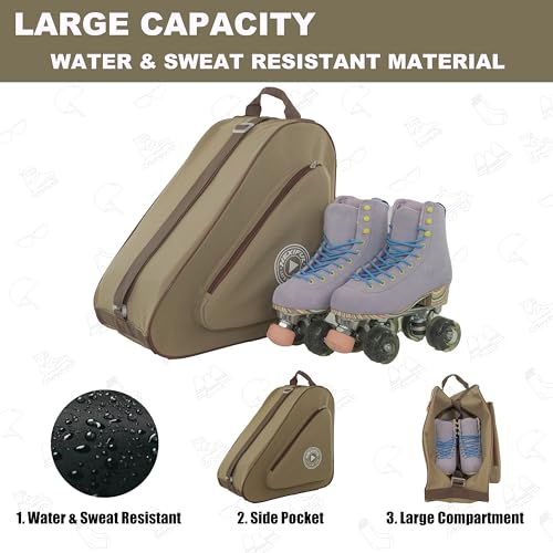 Image of HEXIFUL Skate Bag for Ice, Inline, Roller & Quad Skates - Kids & Adults