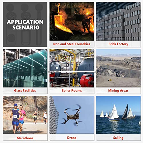 3 In1 Digital Wind Speed Meter With Temperature (℃/℉) Measures Wind Speed/Humidity/Wbgt Alarm For Drone Flying, Hunting, Sailing,Yellow Rq-881W #TOP5