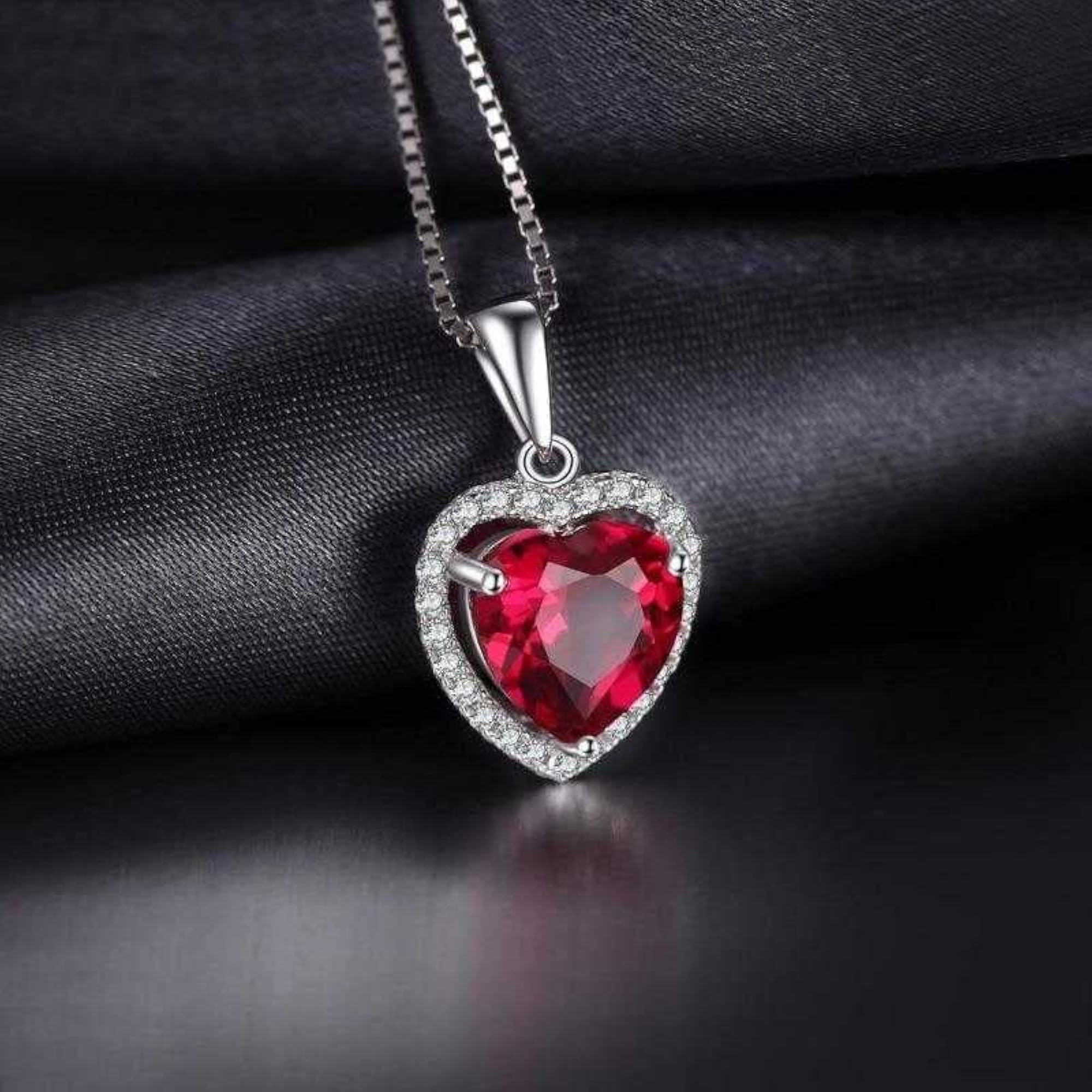 Sparkling Heart Shaped Gemstone Jewelry Set