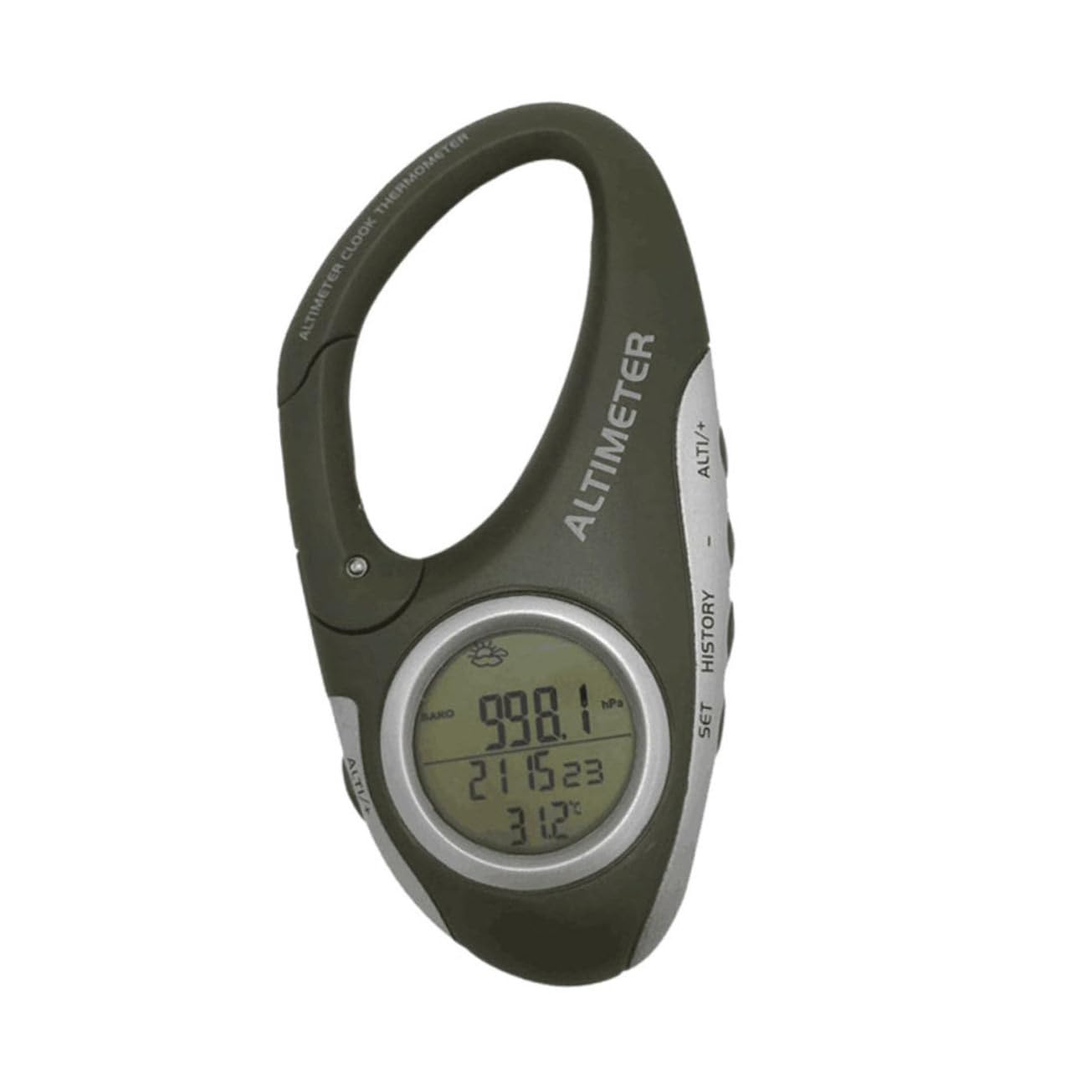 OSOLADY Handheld Altimeter Carabiner Barometer for Outdoor Activities Lightweight Temperature and Pressure Gauge for Mountain Climbing and Camping Predict Weather Conditions Up
