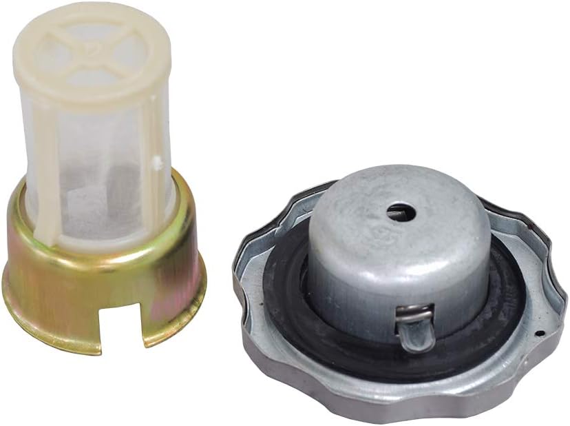 AlveyTech Fuel Tank with Cap & Strainer for Coleman BT200X, CT200U Trail, & CT200U-EX Mini Bikes - Replacement Metal Black Enamel Finish Gas Storage Tanks for Mini Bike, Parts for Minibike & Go-Kart