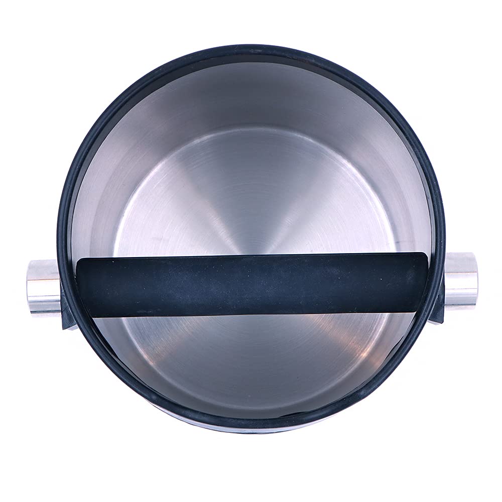 ZONADAH Knock Box Per Caffè In Acciaio Inox 304 – Cassetta Battitura Con Barra In Gomma Silicone E Base Antiscivolo, Capacità 1800ml - 2