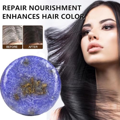 Miniatura 3 de 2 barras de champú para cabello gris, barra de champú de lluvia púrpura para cabello gris, barras de champú para cabello adelgazante para hombres y