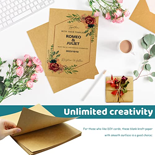 Fswcck 120 Sheets Brown Kraft Cardstocks, 8.5 X 11 Inch Letter Size Thick Paper Cover Card Stock For Craft Projects, Diy Cards Making #TOP4