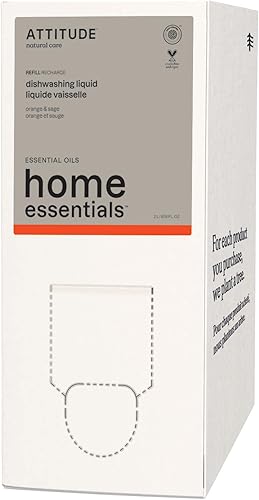Miniatura 8 de ATTITUDE Jabón para platos, certificado EWG, ingredientes a base de plantas y minerales, productos para el hogar veganos y libres de crueldad,