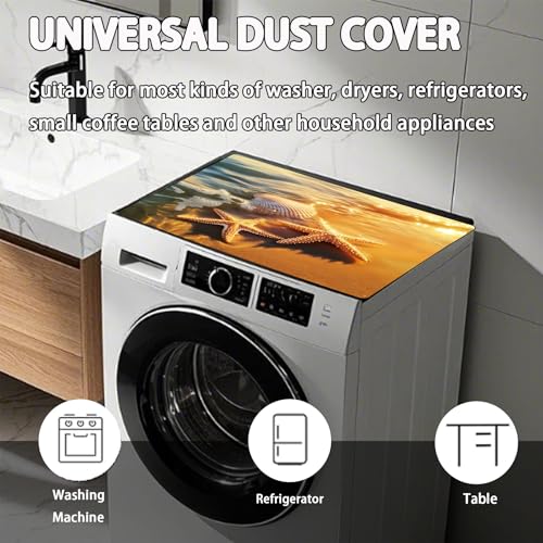Image of Washer and Dryer Covers for the Top, Non-slip Dryer Top Protector Mat, Dust-proof Washing Machine Cover, 23.6 inch x 19.7 inch (Starfish, 23.6 inch x 19.7 inch)