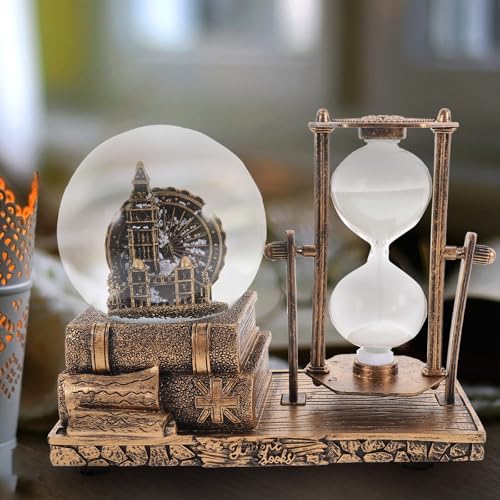 Bola de cristal dorada y reloj de arena Operitacx como regalo vintage 6