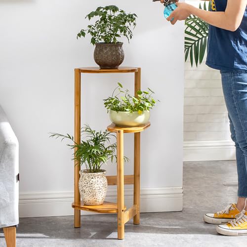 Support de plantes d'intérieur vertical : étagère d'angle à 3 étages - 5