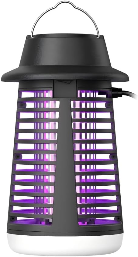 Mosquito Killer Lamp, Tower Bug Zapper Indoor, UV Insect Killer with 360° Light, Silent Electric Mosquito Trap