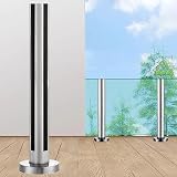 Zaffiro Rotondo Inless Steel Ringhiera Pannelli Guardrail Balaustra per Gradini Piattaforme Balconi Giardini Dec e Piscine 110 cm (110 cm) Altezza