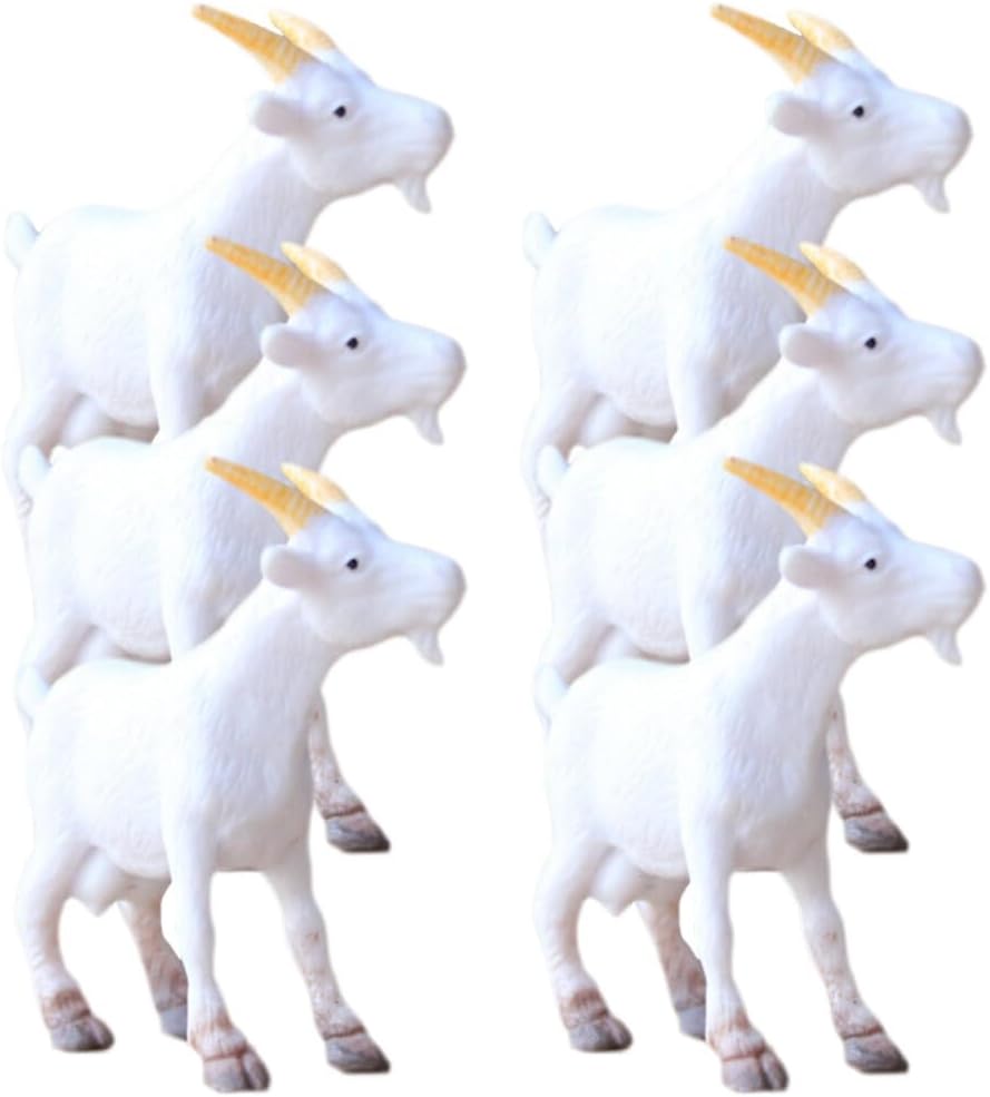 Goat Figurine Goats Figurines Set 6Pcs Tiny Goat Statue Action Figures Realistic Ship Learning
