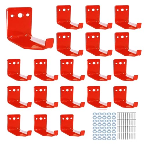 Hyuetrsa 20 Pack Fire Extinguisher Bracket, Wall Hook, Fire Wall Mount Bracket, Extinguisher Mount Hanger for 5 to 40 Lb Hanger for Universal Extinguishers