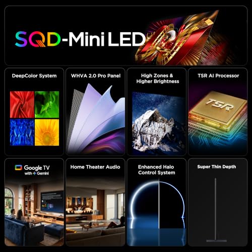 Image of TCL 65 Inch Class QM8L Series | SQD-Mini-LED QLED Smart TV | 65QM8L, 2026 Model | 144Hz | Ultimate Color Brightness & Contrast | Google AI Bang & Olufsen | Voice Control Gaming Streaming Television